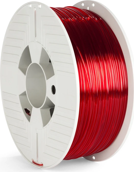 Verbatim PETG, transparent red, Spule, 1.75mm, 1.00kg