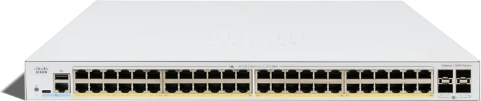 Cisco Catalyst 1300X Rackmount Gigabit Managed Switch, 48x RJ-45, 4x SFP28, 740W PoE+