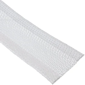 InLine Kabelschlauch Gewebeschlauch mit Klettverschluss, 25mm, 1m, weiß