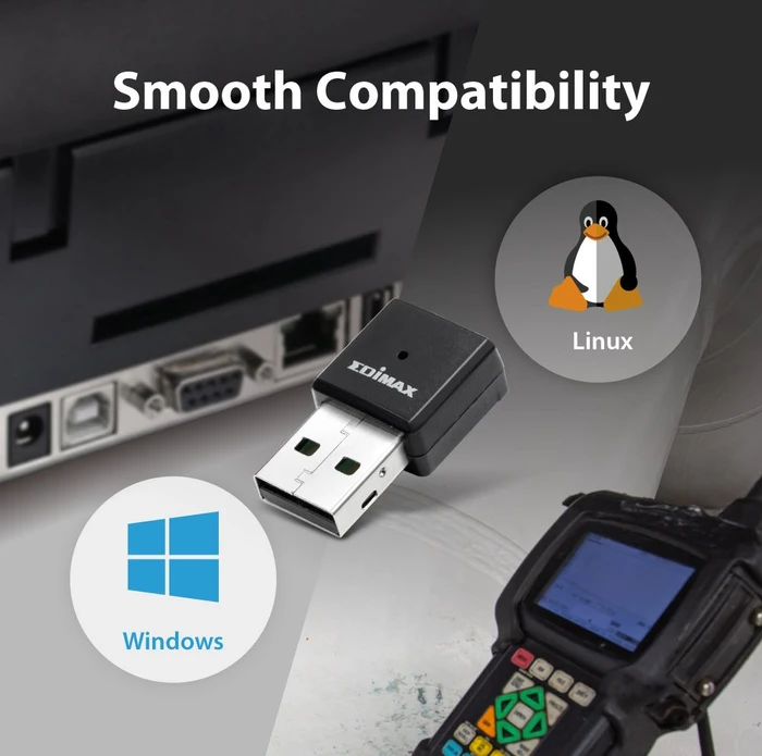 Edimax IEW-7811UTC, 2.4GHz/5GHz WLAN Industrial, USB-A 2.0 [Stecker]