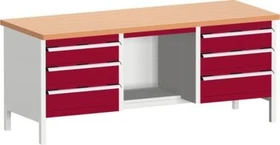 Bott Cubio Werkbank 200x84x75cm rot