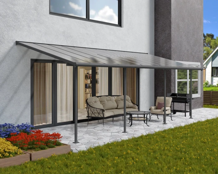 Palram Canopia Sierra Terrassenüberdachung 739x299cm grau