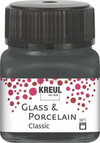 Kreul Glass & Porcelain Classic Malfarbe, grau, 20ml