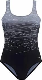 Lascana Batikprint und Shaping-Effekt Badeanzug schwarz/grau (Damen)