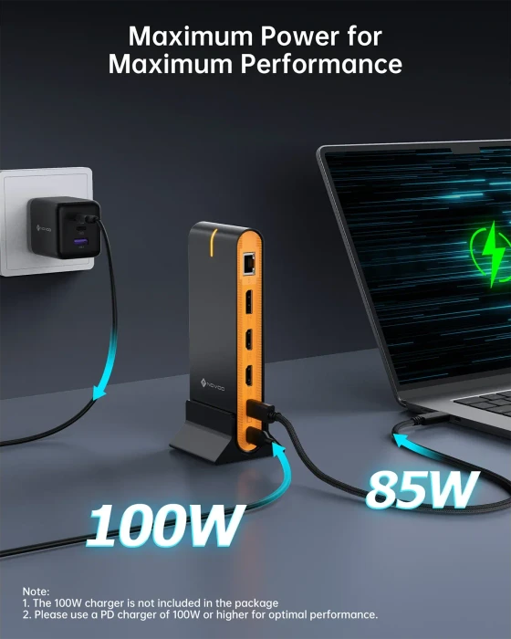 Novoo 15-in-1 Triple Display Docking Station, USB-C 3.1 [Buchse]