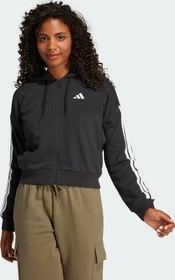 adidas Essentials 3-Streifen French Terry Hoodie schwarz/weiß (Damen)