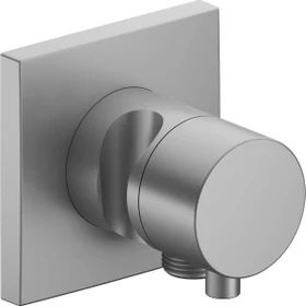 Keuco IXMO 59556 Comfort 2-Wege Umstellventil mit Schlauchanschluss und Brausehalter eckig aluminium-finish