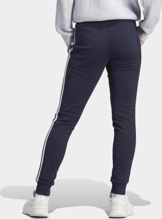 adidas Essentials 3-Streifen French Terry Cuffed Trainingshose lang legend ink/white (Damen)