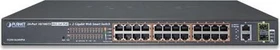 Planet FGSW Rackmount Smart Switch, 24x RJ-45, 2x RJ-45/SFP, 220W PoE+ (FGSW-2624HPS)