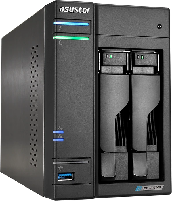 Asustor Lockerstor 2 AS6602T 12TB, 4GB RAM, 2x RJ-45 2.5GBase-T, 3x USB-A 3.0