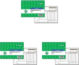 Sigel Stundenerfassung, A6 quer, 50 Blatt