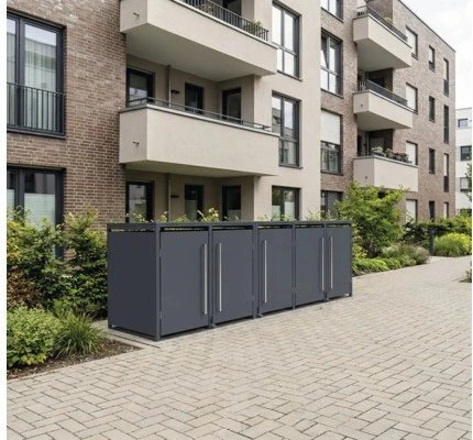 Westmann Pedura Mülltonnenbox 5x 240l anthrazit