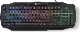 Nedis Gaming Tastatur, LEDs RGB, schwarz, USB, US (GKBD100BKUS)