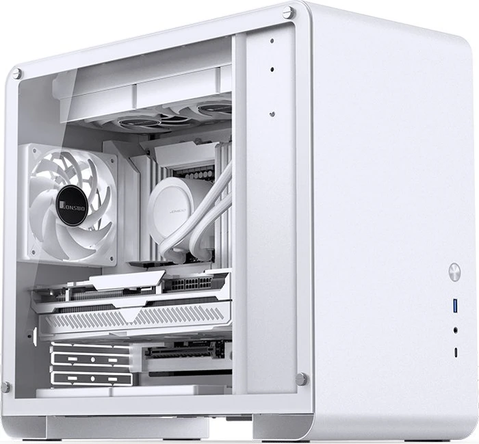 Jonsbo U4 Mini White, weiß, Glasfenster