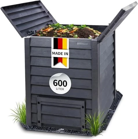 Garantia Thermo-Wood Komposter 600l anthrazit inkl. Bodengitter