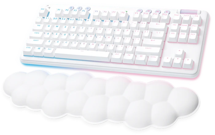 Logitech G715 Lightspeed Gaming Keyboard, TKL, Aurora, weiß, GX-RED, USB/Bluetooth, US
