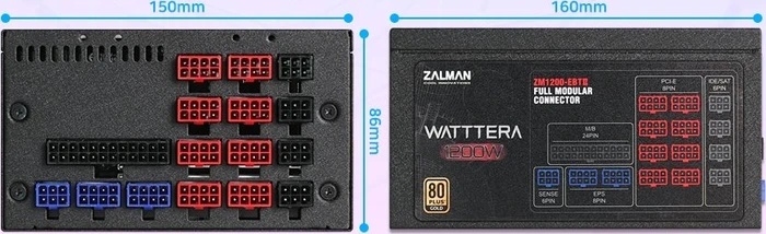 Zalman Watttera EBT 2 Series ZM1200-EBTII 1200W, ATX 2.31