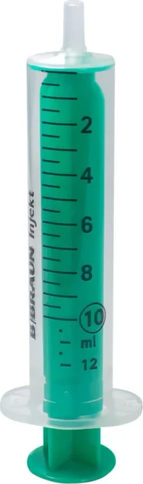 B.Braun Injekt Solo 2-teilige Einmalspritzen 10ml exzentrischer Luer Konus, 100 Stück
