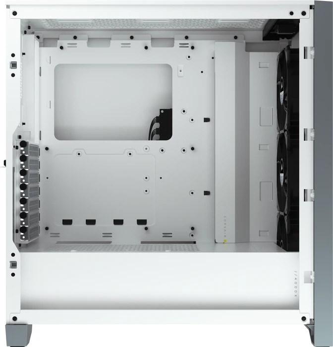 Corsair iCue 4000X RGB, weiß, Glasfenster