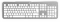 Hama KW-700 Wireless Slim-Design Tastatur, silber/weiß, USB, DE Vorschaubild