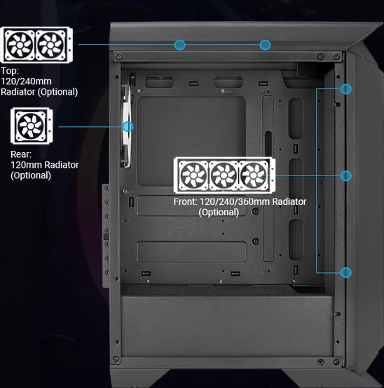 AeroCool Gladiator Duo, Glasfenster