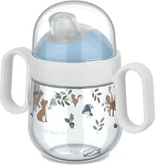 Mepal Little Dutch Mio Antitropf Trinklernbecher, 200ml, forest friends
