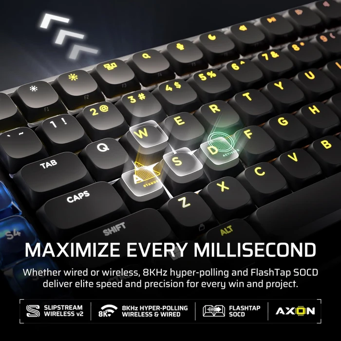 Corsair Vanguard Air 99 Wireless, schwarz, LEDs RGB, Corsair OPX Low-Profile, USB/Bluetooth, UK