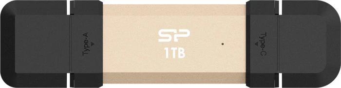 Silicon Power DS72 1TB gold, USB-A + USB-C, USB 3.2 Gen 2×1