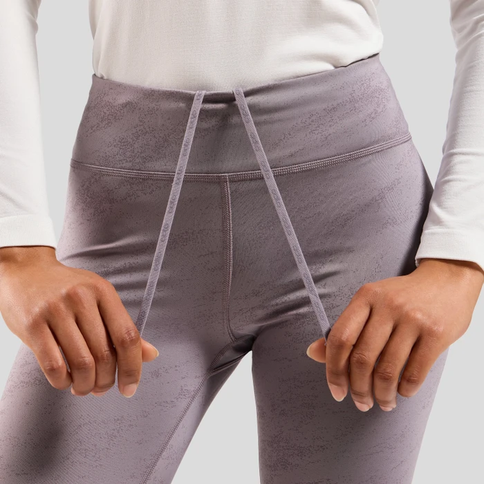 Odlo Zeroweight Reflect Print Tights Laufhose lang gray ridge (Damen)