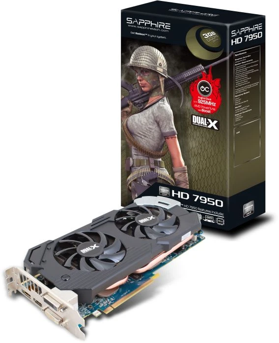 Sapphire Radeon HD 7950 Boost, 3GB GDDR5, 2x DVI, HDMI, DP, lite retail