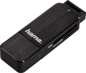 Hama Dual-Slot-Cardreader schwarz, USB-A 3.0 [Stecker]