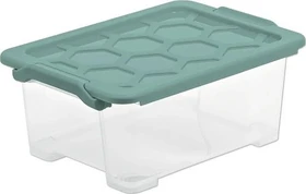 Rotho Evo Safe Keeping Aufbewahrungsbox, 11l, transparent/mistelgrün, inkl. Deckel