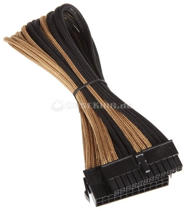 BitFenix Alchemy 24-Pin ATX Verlängerung 30cm, sleeved gold/schwarz