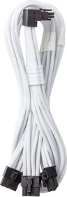 CableMod C-Series Pro, 12VHPWR Kabel, Corsair Type 4, 3x 8-Pin PCIe Stecker auf 16-Pin PCIe 5.0 12VHPWR Stecker, Adapterkabel, 90°, Variante A, weiß, 60cm