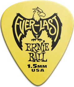 Ernie Ball Yellow Everlast Pick, 1.5mm, 12-Pack