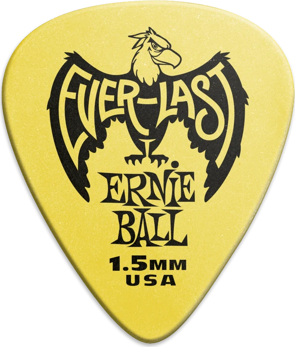 Ernie Ball Yellow Everlast Pick, 1.5mm, 12-Pack