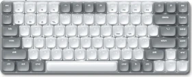 Satechi SM1 Slim Mechanical Backlit BT Keyboard, Light, weiß/grau, low-profile BROWN Switches, USB/Bluetooth, US (ST-KSM1LT-EN)