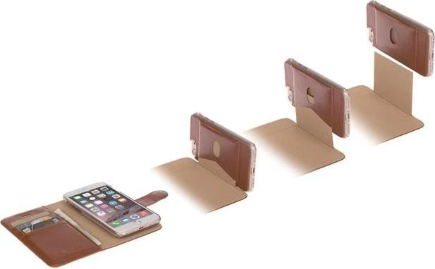 Krusell Ekerö FolioWallet 2in1 für Apple iPhone 7 cognac-braun
