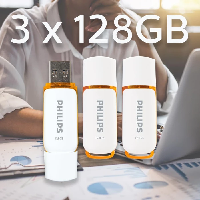 Philips Snow Edition 128GB, USB-A, USB 2.0, 3er-Pack
