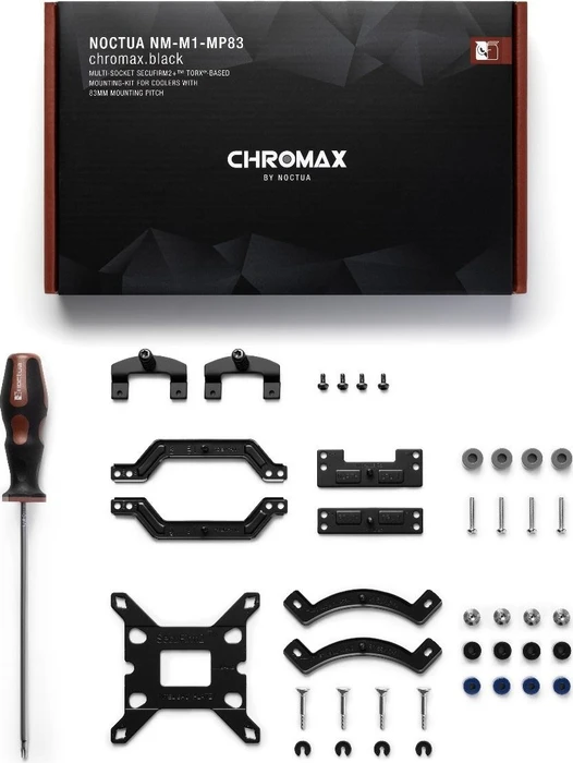 Noctua NM-M1-MP83 chromax.black Mounting Kit, Sockel AM5/AM4/1851/1700/1200/115x Montage-Kit