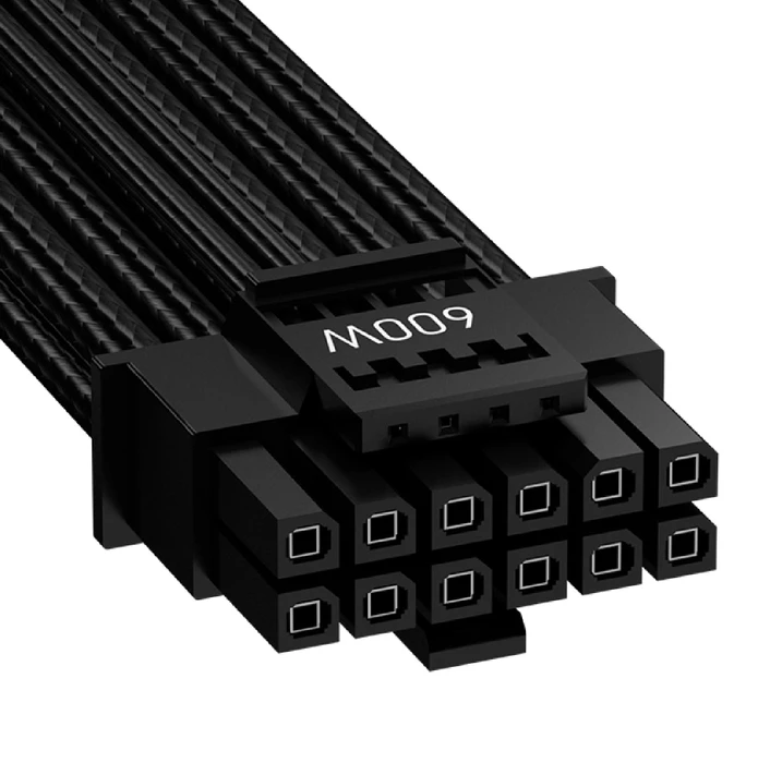 Antec 12VHPWR Cable for High Current Gamer HCG Series, 600W PCIe 5.0 12VHPWR, 2x 8-Pin PCIe Stecker auf 16-Pin PCIe 5.0 12VHPWR Stecker, Adapterkabel, schwarz