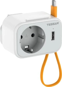 Tessan TS-332-DE 3in1 Steckdosenadapter, 1-fach, weiß