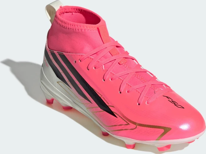 adidas F50 Hyperfast League Mid FG solar turbo/core black/gold metallic (Junior)