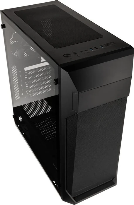 Zalman Z1 Plus, schwarz, Glasfenster