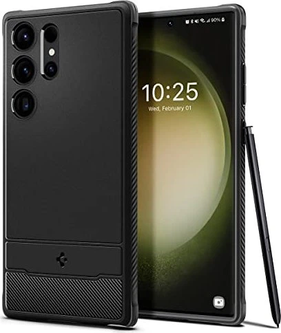 Spigen Rugged Armor für Samsung Galaxy S23 Ultra Matte Black