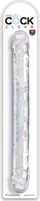Pipedream King Cock 18" Double Dildo clear