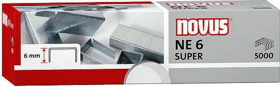 Novus SUPER Heftklammern, NE 6, 26/8, verzinkt, 5000 Stück