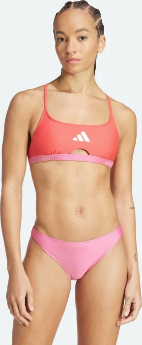 adidas Padded Colorblock Bikini-Set pulse magenta/semi lucid red (Damen)