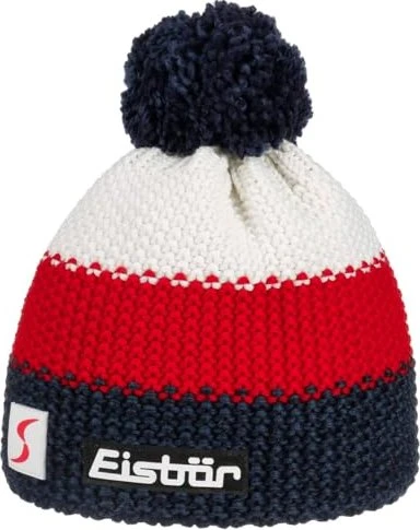 Eisbär Star Pompon Mütze dark blue/red/white
