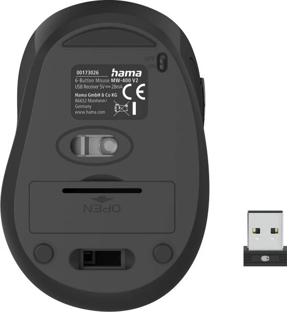 Hama MW-400 V2 schwarz, USB